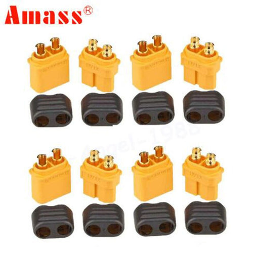 10pcs/5Pairs Amass XT60 XT30 XT60H XT30U Plug Connector Male Female RC Quadcopter FPV Racing Drone batería Lipo