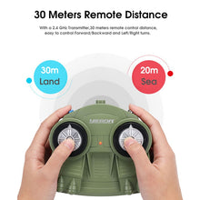 High-intensity LED Blinking 2.4 GHZ Remote Control Amphibious Tank Toys 4 WD Off-road Crawler Shockproof RC Car Gift for Kids