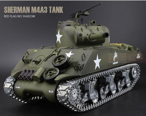 Henglong 1/16 scale 2.4GHz RC tank Sherman M4A3 battle Tank U.S.Army Ultimate metal version Smoke Sound Metal Gear Tracks