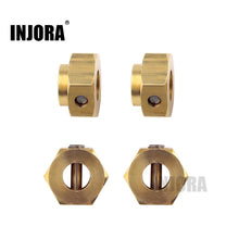 INJORA 5/8.5/10MM Heavier Brass 12MM Wheel Hex Extended Adapter for RC Crawler Traxxas TRX4 TRX-4