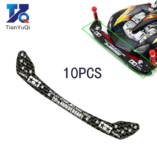 10Pcs 95072+94954 1.5mm HG Carbon Front Stay Fully Cowled Head Spare Parts For Tamiya Mini 4WD Racing Car Model 20th Anniversary