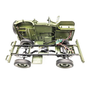 1:10 RC Car Q65 C606 2.4G 4WD Convertible Remote Control Off-Road Military Climbing Car Toy Kid Gift Light Jeep Four-Wheel Drive