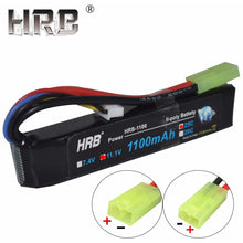 HRB Water Gun Lipo Battery 3S 2S 7.4V 11.1V 1100mAh 25C Tamiya Connector AKKU Mini Airsoft BB Air Pistol Electric Toys RC Parts
