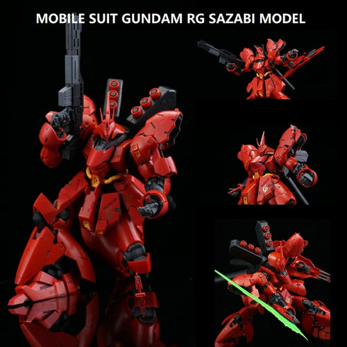 Japaness Bandai Original Gundam Model RG 1/144 SAZABI Justice Freedom 00 Japanese Model Robot Unchained Mobile Suit Kids Toys