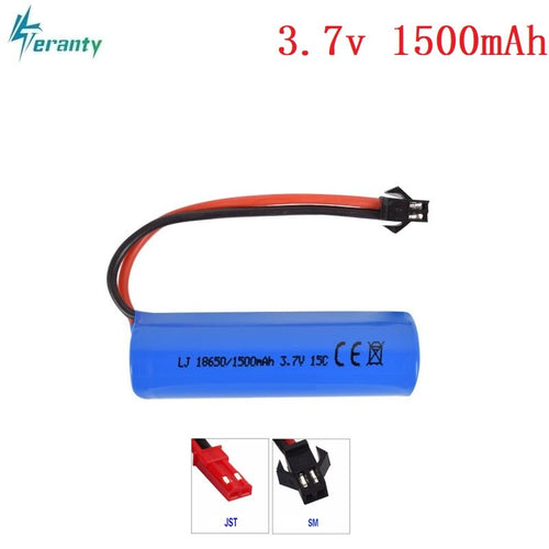 3.7V 1500mAh 15c Lipo Battery remote control helicopter / Airplanes / car Battery 3.7v 18650 cylindrical Lipo battery SM plug