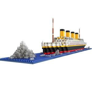 1860Pcs Titanic Shape Micro Diamond Particle Assembly Building Block Kit Educational Bricks Boys Girls Kids Children Toys Model