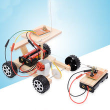 Kids Children Racing Model Kit DIY Science Experiments Car Remote Control Assembled Motor Principle Wooden Set Educational Toy