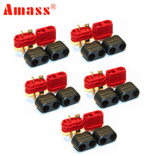 50pair/lot Amass T Plug Deans Connector With Sheath Housing For RC Lipo Battery