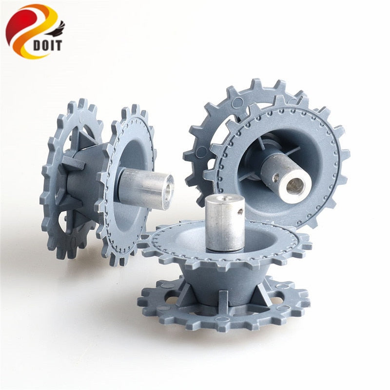 New Plastic Driving Wheel with Coupling Inner Size 4mm, 5mm, 6mm for Tank Chassis Crawler DOIT