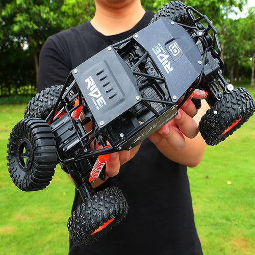 alloy 2.4G rc car 1/16 10km/h Off-Road Drive Bigfoot cars electric four-wheel climbing Double Motors Vehicle toys car for gift