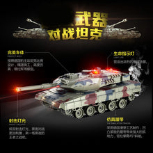 2.4G Remote Control Tank Model Children Cross-country Toys Multiplayer vs Alloy Tank Battle Simulation smoke & vibration 4 MBT