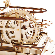 ROKR Hand Cranked Marble Run Wooden Model Kits Assembly 3D Wooden Puzzle Mechanical Model Kits With Balls for Teens and Adults