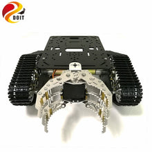 DOIT Tank Chassis with Mechanical Claw, Tracked Chassis with Gripper, Tracked Vehicles, Tank Robot,RC Tank for DIY Robot Project