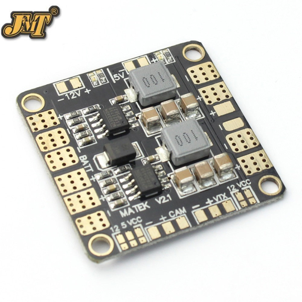 JMT Upgrade 3A PDB Power distribution Board With Dual BEC 5V &12V Synchronous Rectifier mini Power Hub for DIY Drone Multirotor