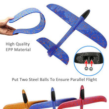 48cm EPP Foam Airplane Hand Launch Throwing Glider LED Light Aircraft Plane Model Outdoor Education Toys Gift for Children Adult