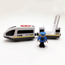 Toys for Children Remote Control Electric Train Toy Magnetic Slot Compatible with Brio Wooden Track Car Toy Kids Gift