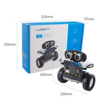 LOBOT Robot Arduino DIY Qbit Micro:bit Programming Inteligent Remote Control Car For Kids RC Parts Toys for Children