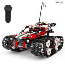 EBOYU(TM) 410pcs 2.4Gh Block Tank 2CH DIY Building Bricks Block Racing Tank 13023/24 DIY RC Racer Tank Educational RC Tank Toy