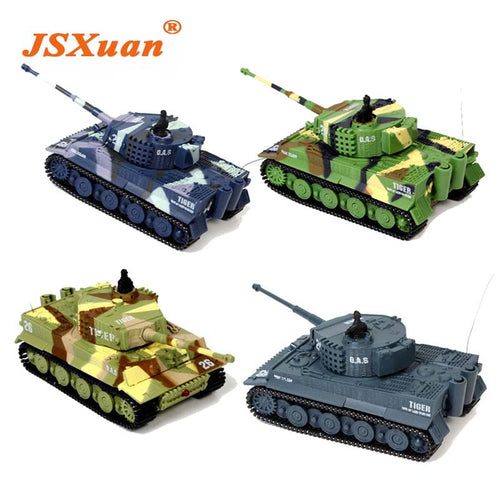 JSXuan brand new TIGER RC Battle Tank 14CH 1:72 Scale Remote Control Simulated Panzer Mini Tank Children Toys Gift