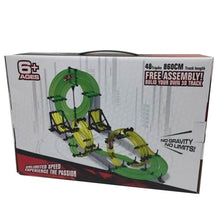 abay 2019 hot AF665 Dual Track 3D Competition Infrared 2 RC Cars with 2 Hand Cranks 48pcs Track YH-61