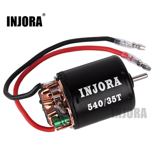 INJORA RC Car 540 Brushed Motor 35T 45T 55T for 1:10 RC Crawler Axial SCX10 90046 Traxxas TRX4 RCW4D D90 MST Tamiya CC01