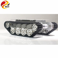 DOIT TS100 Metal Rc Robot Tank Car Chassis Shock Absorption Car With Suspension System Crawler Caterpillar for Arduino DIY Toy