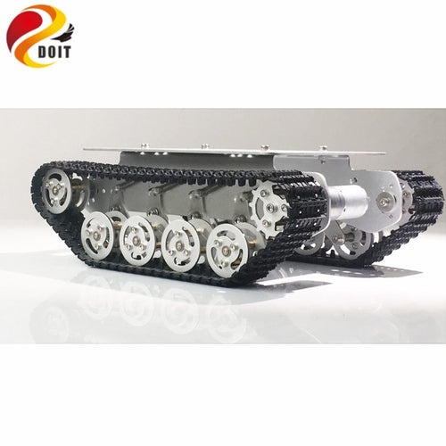 DOIT TS100 Metal Rc Robot Tank Car Chassis Shock Absorption Car With Suspension System Crawler Caterpillar for Arduino DIY Toy