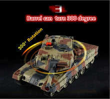 German Panthers battle RC tank HQ-516 IIA6 38CM simulation sound VS HUMAN Recreational infrared remote control main battle toy