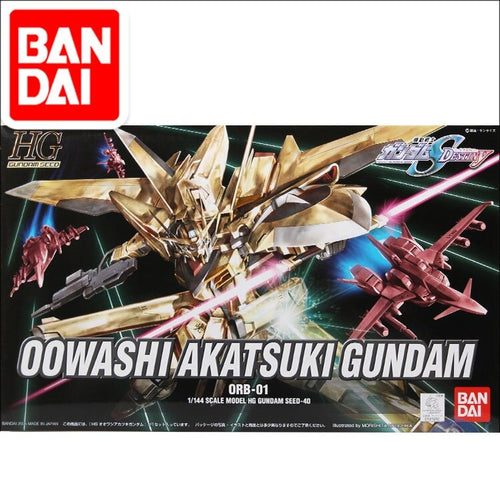 Original Japaness Gundam Model HG 1/144 00WASHI AKATSUKI SEED DESTINY GOLDEN GUNDAM Mobile Suit Kids Toys