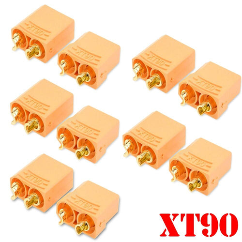 10 Pairs /20pcs Female Male XT90 XT-90 Gold Plated Banana Bullet Connector Plug 4.5mm For RC LiPo Battery