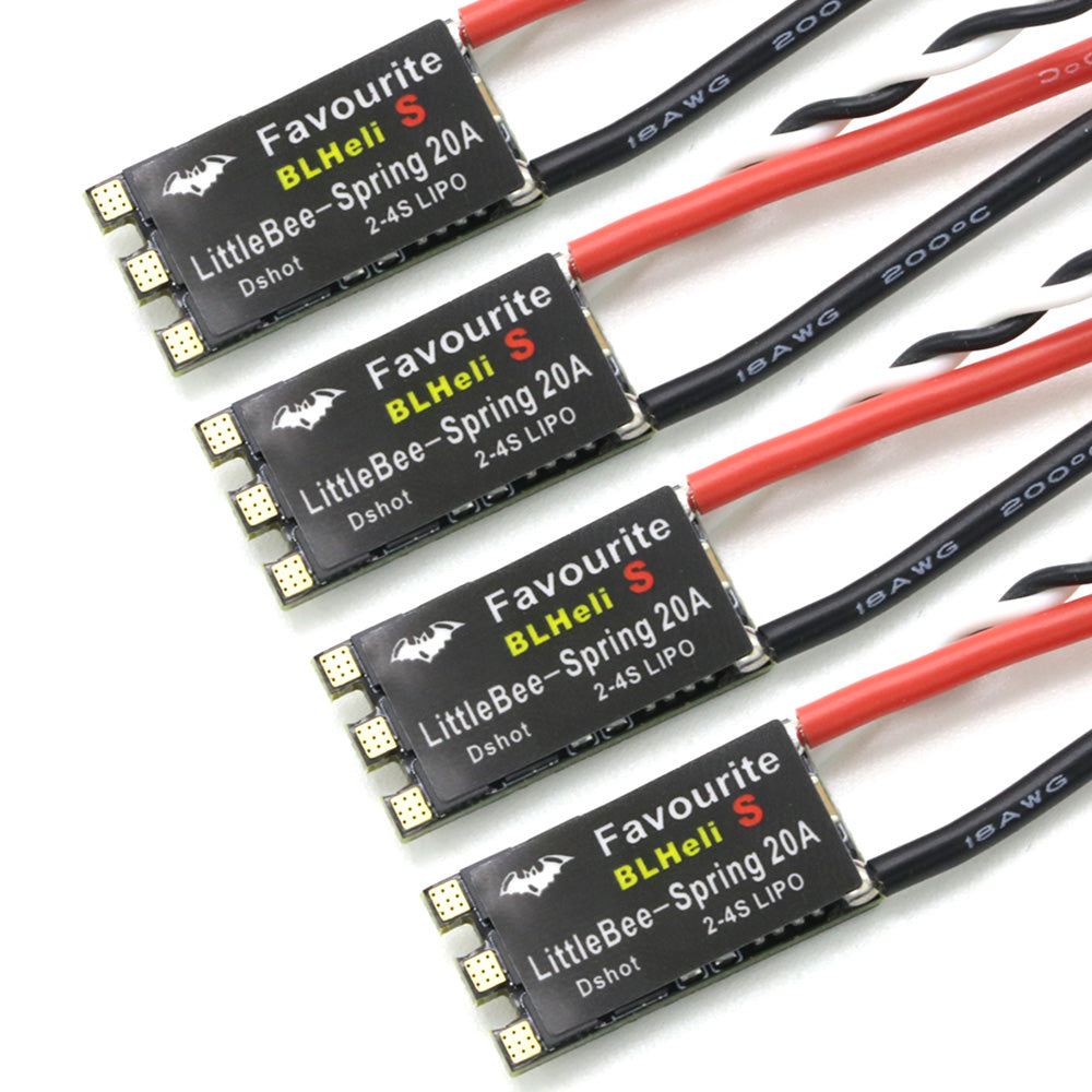 4 / 8 pcs Favourite FVT LittleBee 20A-S 20A S ESC BLHeli_S BLHeli S OPTO 2-4S Support Mulitshot OneShot125 Oneshot42 Multicopter