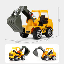 6 Styles Mini Diecast Plastic Construction Vehicle Engineering Cars Excavator Model Toys For Children Boys Gift