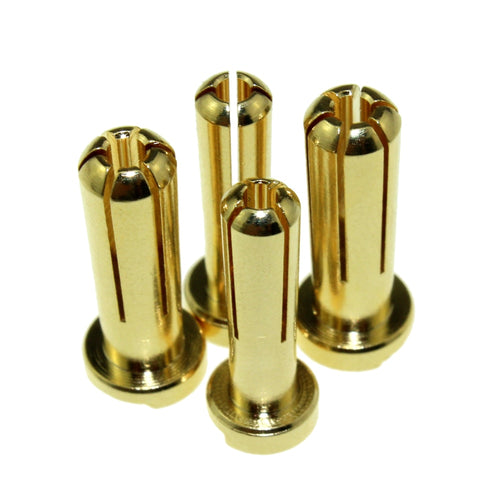 10pcs Amass 4/5mm Bullet Banana Plug Connector Male Female for RC Battery Part Gold Plated