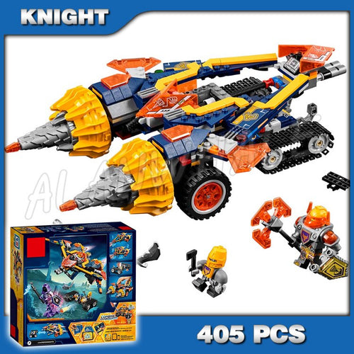 405pcs Knights Axl's Rumble Maker Model Building Blocks 10703 Assemble Bricks Children Toys Games Nexus Compatible with Lego