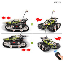 EBOYU(TM) 410pcs 2.4Gh Block Tank 2CH DIY Building Bricks Block Racing Tank 13023/24 DIY RC Racer Tank Educational RC Tank Toy
