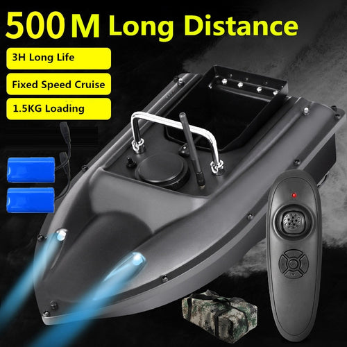 Free Bag Fixed Speed Cruise Function Remote Control RC Fishing Bait Boat 2 Motors 500M RC Nest boat finder With Dual Night Light