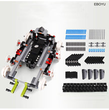 EBOYU(TM) 410pcs 2.4Gh Block Tank 2CH DIY Building Bricks Block Racing Tank 13023/24 DIY RC Racer Tank Educational RC Tank Toy