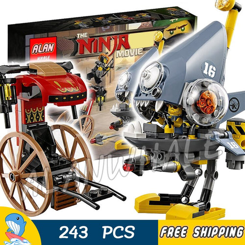 241pcs Ninja Piranha Attack Mech Rickshaw Shark Army Thug 10797 Model Building Blocks Assemble Bricks Compatible With Lago