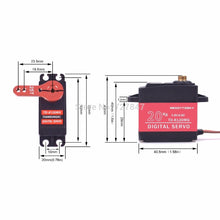 Update 180 Degree RC servo 20KG / 25KG / 30KG full metal gear digital servo baja Waterproof of Version 25T Arm for cars RC Toy