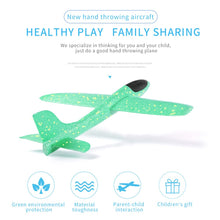 4pcs DIY Airplane Model Hand Throw Flying Glider Plane Foam Fillers Aeroplane Led Flashing Aircraft Toys for kids Outdoor Party