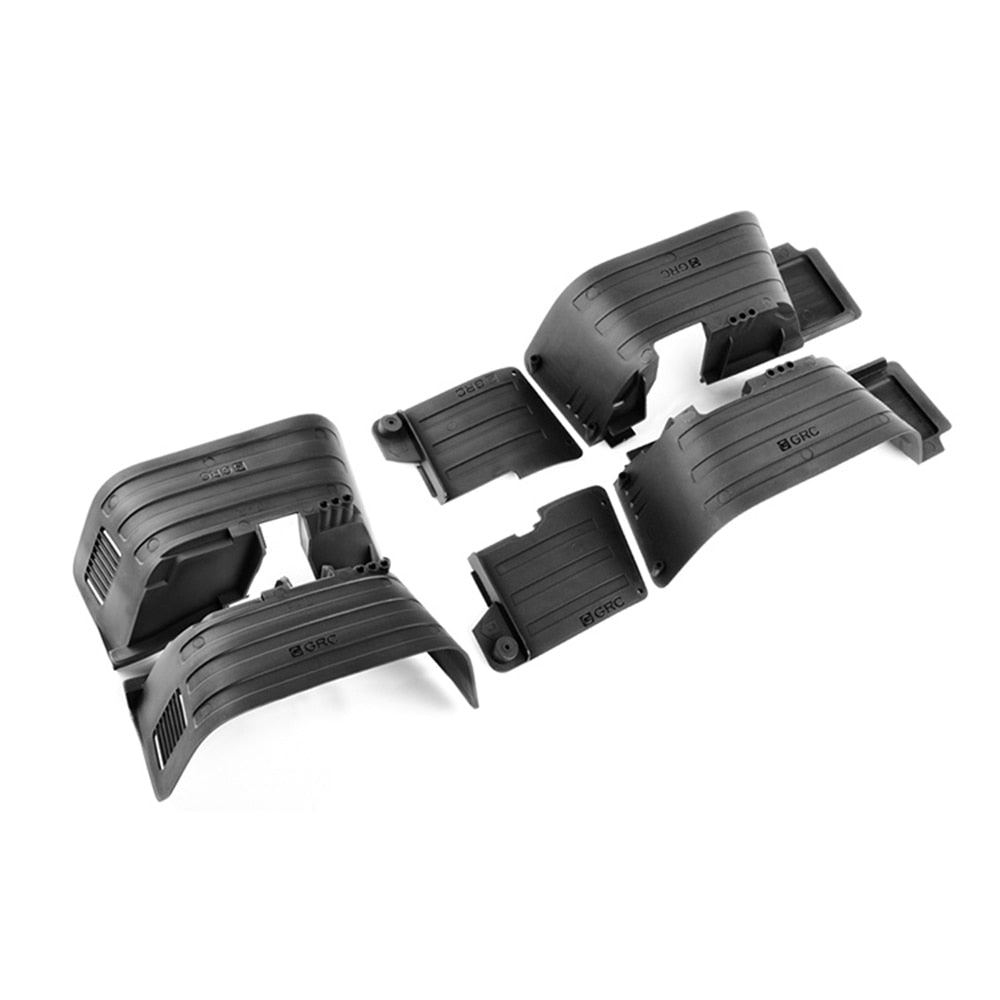 INJORA Black Plastic Front&Rear Mud Flaps Fender for 1/10 RC Crawler Axial SCX10 II 90046 90047