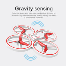 ZF04 RC Mini Quadcopter Induction Drone Smart Watch Remote Sensing Gesture Aircraft UFO Hand Control Drone Altitude Hold Kids