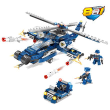 8 IN 1 City Police SWAT War Helicopter Battle Ship Boat Fighter Car Building Blocks Compatible all brand City Toys for Kids