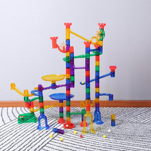 Children 180pcs Plastic Race Maze Track DIY Assembly Blocks Kits Kids Marble Runs Model Building Construction Set Infant Toys