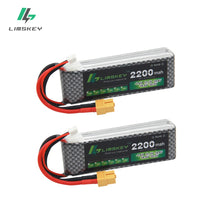 Limskey Power Brand New Lipo Battery 11.1V 2200 mAh 30C MAX 60C 3S T Plug for RC Car Airplane T-REX 450 Helicopter Part 2PCS/LOT