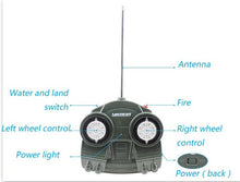 Rc tank 24883 boy toys 4CH large fire BB bullets shooting land and water amphibious remote control toys tank rc car Gift for Kid