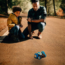 Sinovan Mini RC Car 2.4G 4CH Stunt Drift Deformation Buggy Rock Crawler Roll Car 360 Degree Flip Car Blue Toys for Kids