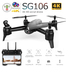 SG106 Drone with Dual Camera 1080P 720P 4K WiFi FPV Real Time Aerial Video Wide Angle Optical Flow RC Quadcopter Helicopter Toys