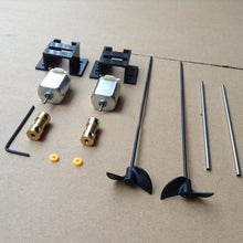 2set/lot Double Motors RC Boat parts Drive Set 130 Motor+Motor Seat+Copper Coupling+15CM Shaft+Propellers Kit For DIY Model Ship