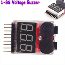 1/2pcs 1-8S LED Low Voltage Buzzer Alarm Lipo Voltage Indicator Checker Tester